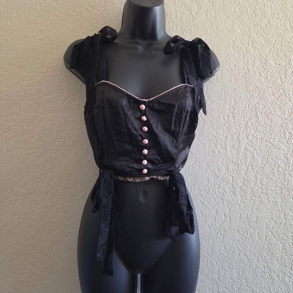 NWT Pretty Damage Corset Crop Top
